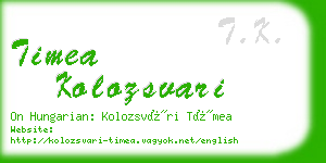 timea kolozsvari business card
